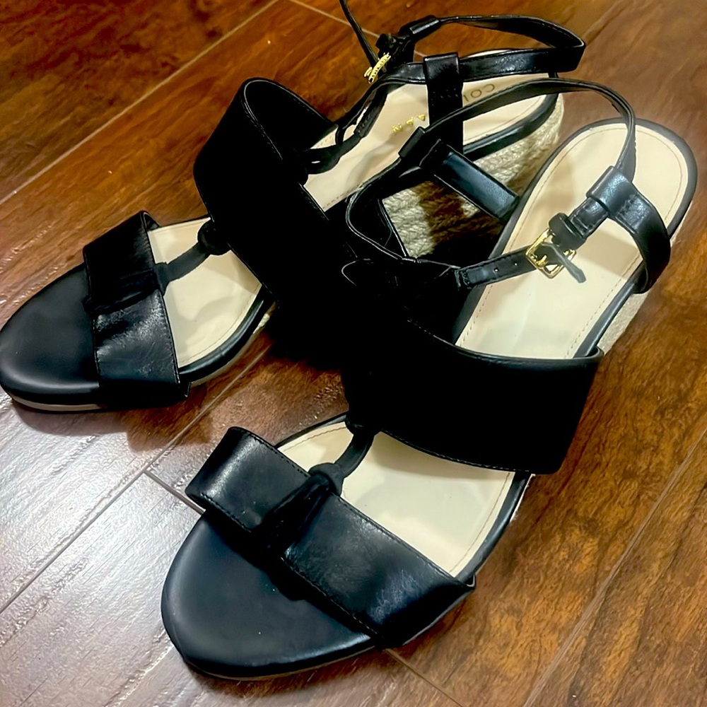 Cole Haan black espadrille sandals